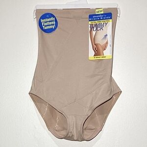 Tan High-Waisted Seamless Shapewear with Tummy Control